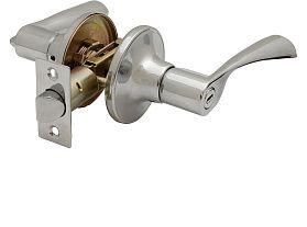 Ручка-защелка дверная 860-01 ключ-фиксатор, PC Хром